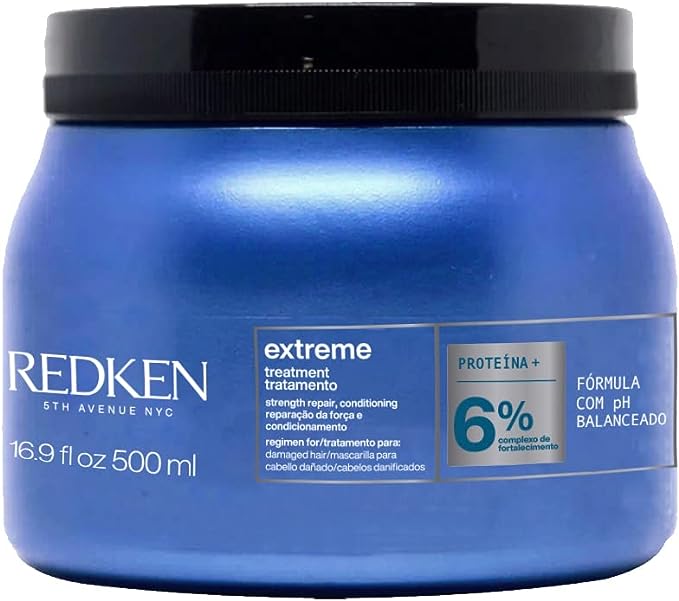 Redken Máscara de Tratamento Extreme | Máscara capilar para cabelos danificados e quebradiços | Repara e fortalece | Promove brilho e maleabilidade | 500ml