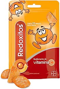 Redoxitos Vitamina C, Vitamina Infantil, Vitamina criança, com Sabor de Laranja, contém 25 gomas