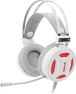 Redragon FONE DE OUVIDO COM MICROFONE GAMER MINOS BRANCO - H210W, ajustavel