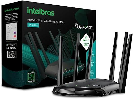 Roteador Wi-Fi 5 Wi-Force W5-2100G Preto Intelbras