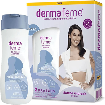 Sabonete Íntimo Dermafeme Neutralizz com 2 unidades de 200ml cada