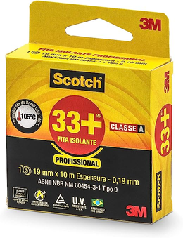 Scotch, 3M, Fita Isolante, 33 +, Preto, 19mm x 10M