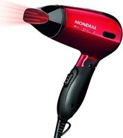 Secador Mondial, Max Travel, Bivolt, Preto/Vermelho, 1200W - SC-10