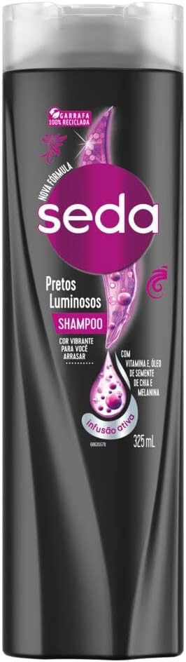 Seda Pretos Luminosos Shampoo Uso Diário, 325 ml