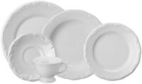 Serviço de Jantar e Chá 20 peças Porcelana, Branco, Schmidt