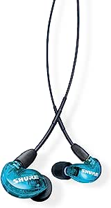 Shure Fones de ouvido com fio SE215 PRO, com ponteiras e estojo de transporte, azul (SE215SPE)