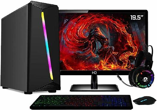 Skill Gaming PC Gamer Completo AMD 6-Core CPU 3.8Ghz 8GB (Placa de vídeo Radeon R5 2GB) SSD 120GB Kit Gamer Skill Monitor HDMI LED 19.5 Casual, Preto, 40434