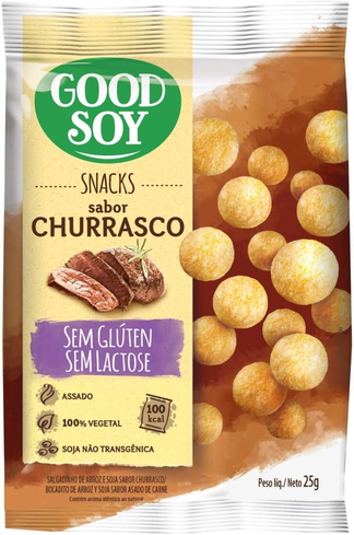 Snack GoodSoy Churrasco – Sem glúten, sem lactose - Snack Saudável – 25g