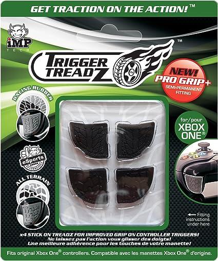 Snakebyte Trigger Treadz - Original 4-Pack for (Xbox One) - Anti Slip Trigger Rubbers - Finger Grips - Xbox One Controller Accessories