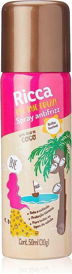 Spray Anti Frizz Óleo de Coco, Ricca, 50 Ml