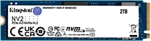 SSD Kingston NV2 2TB NVMe M.2 2280 (Leitura até 3500MB/s e Gravação até 2800MB/s)