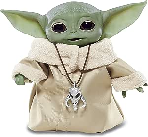 STAR WARS Figura The Child (Baby Yoda) Animatronic Inspirado na Série The Mandalorian - F1119 - Hasbro, Verde e bege