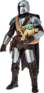 STAR WARS Figuras Eletrônicas Galactic Action - The Mandalorian & Grogu Interativos 30 cm - F5194 - Hasbro, Cinza