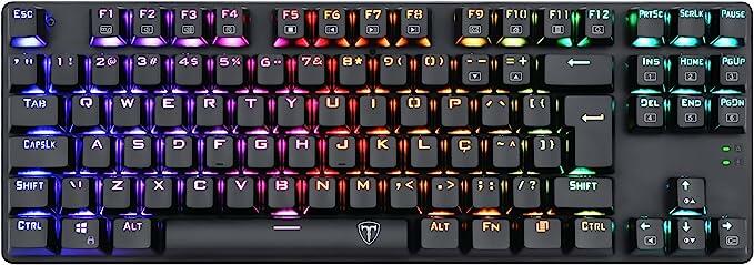 T-DAGGER Teclado Mecânico Bora Rgb Switch - T-tgk315-bl, PRETO