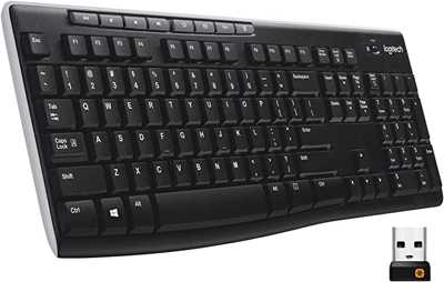 Teclado sem fio Logitech K270 com Teclas de Mídia de Fácil Acesso, Conexão USB, Pilhas Inclusas e Layout ABNT2