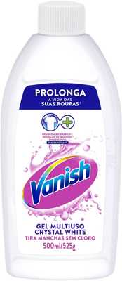 Tira Manchas em Gel Vanish Crystal White 500ml para roupas brancas