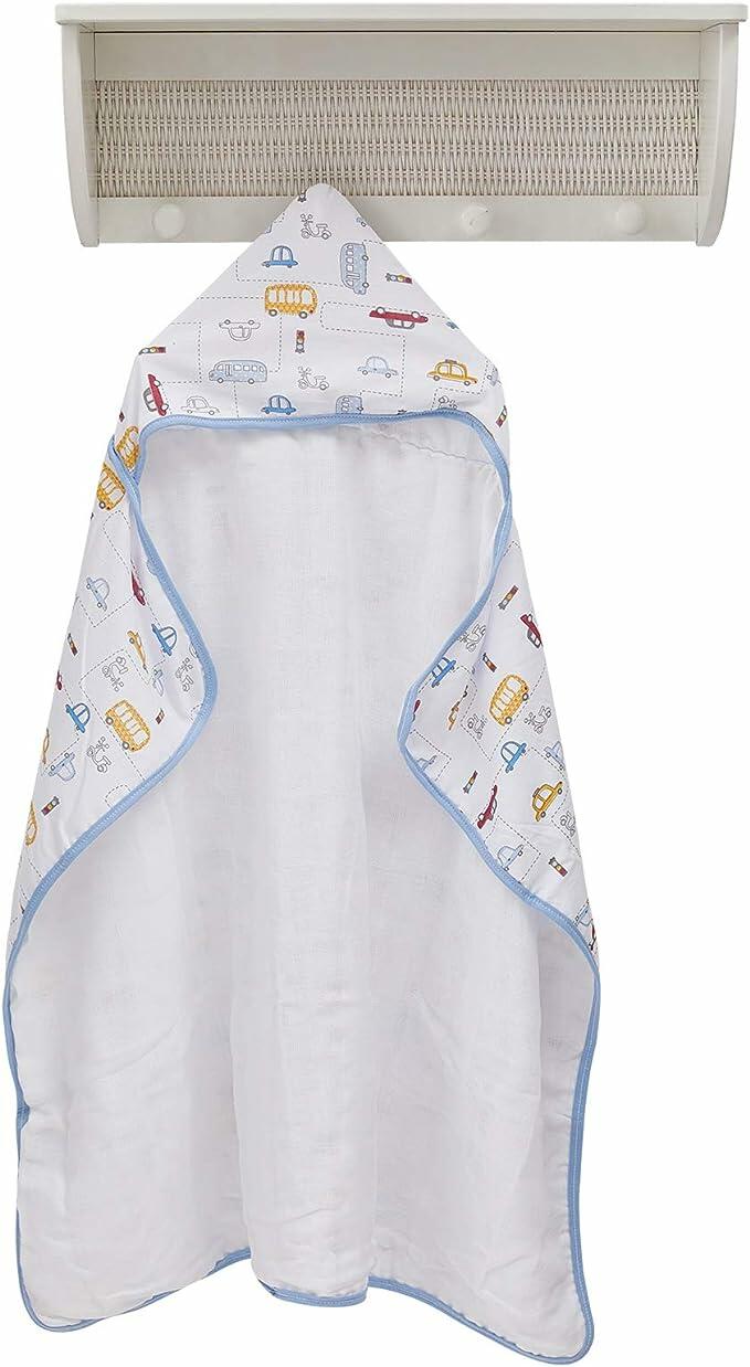 Toalha de Banho Papi Malhas Forrada C/ Capuz Estampado para Bebê 94cm X 70cm Contém 01 Un