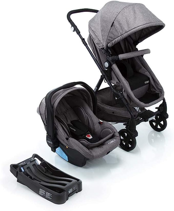 Travel System Poppy, Trio, Cosco, Cinza Mescla