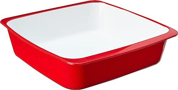 Travessa Quadrada Duo Chef, Plasútil, Vermelho, 1, 5 L