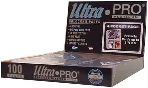 Ultra Pro – Página de platina com 4 bolsos com 3 bolsos de 3,8 cm x 12,7 cm 100 ct.