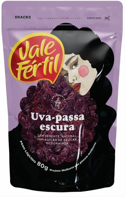 Uva Passa Escura S/semente Vf- Doy Pack 24/80g