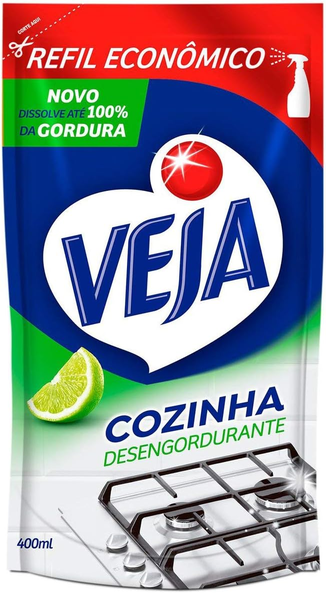 Veja Cozinha - Desengordurante Limão, Refil Econômico 400ml