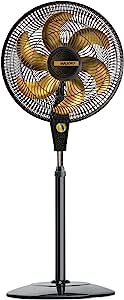 Ventilador de Coluna, Delfos TS+, Preto/Dourado, 127V, Mallory