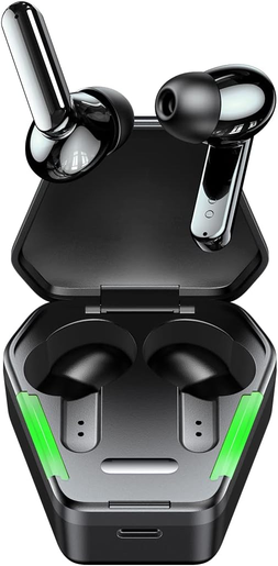 WB Fone de ouvido Gamer Bluetooth In-ear Sem fio Saga Pro TWS 18 Horas de Bateria Com Microfone e Led - Preto