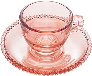 Wolff CJ 4 XÍCARAS CAFÉ CRISTAL COM PIRES PEARL 80ml ROSA