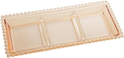 Wolff PETISQUEIRA COM 3 DIVISÕES CRISTAL PEARL 30x13x3CM ÂMBAR