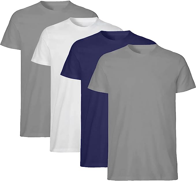 Kit com 4 Camisetas Básicas Masculinas Lisas T-Shirt Slim Tee