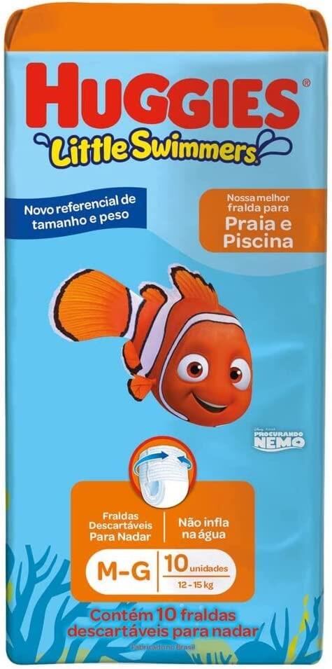 Fralda Infantil Little Swimmers M/G, 10 Unidades, Huggies