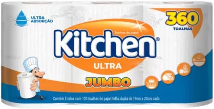 Papel Toalha Kitchen Ultra Jumbo 360 Folhas