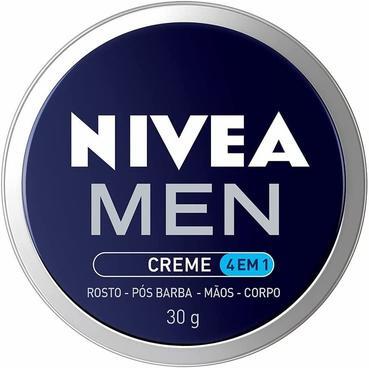 NIVEA MEN Creme 4 em 1 30g - Hidratação intensa, evita ressecamento, com vitamina E, textura creme, rápida absorção