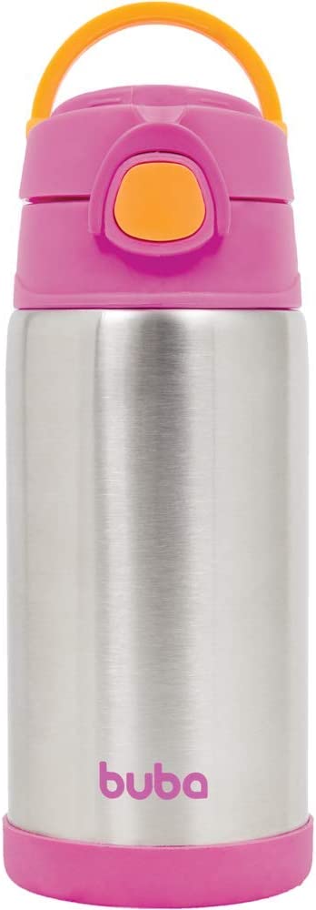 Garrafa Térmica Parede Dupla, Buba, Rosa, 400 ml