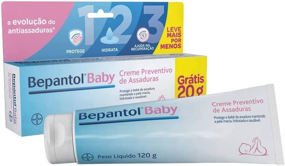 Bepantol Baby Creme Preventivo de Assaduras Para Bebês, Bepantol, 120G