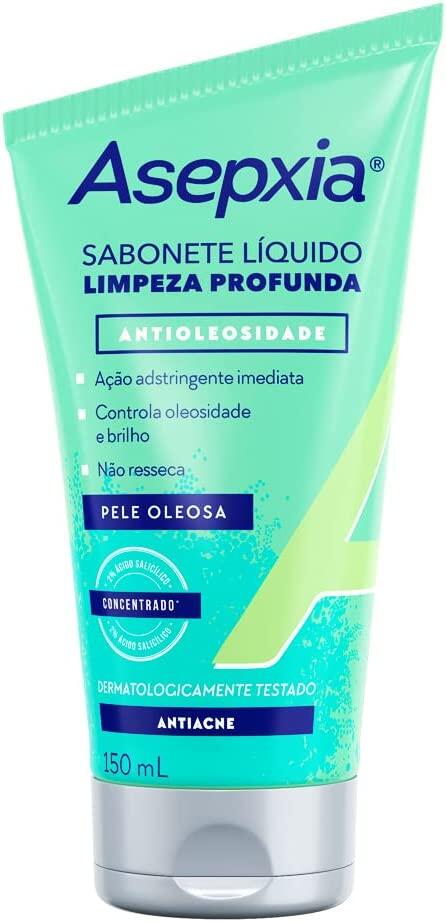 Sabonete Líquido Limpeza Profunda Antioleosidade, com Ácido Salicílico 2%, Pele Oleosa, 150 Ml, Asepxia