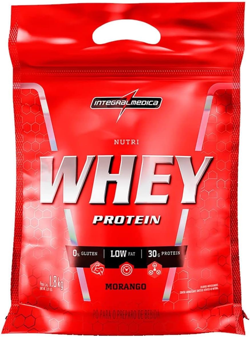 Nutri Whey Protein 1,8kg Integralmedica - Morango