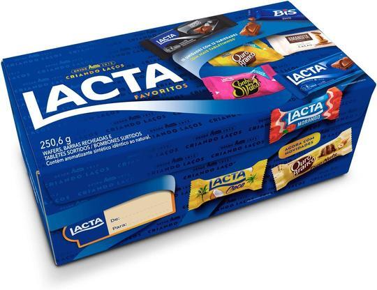 Caixa de variedades chocolates Lacta Favoritos 250,6g