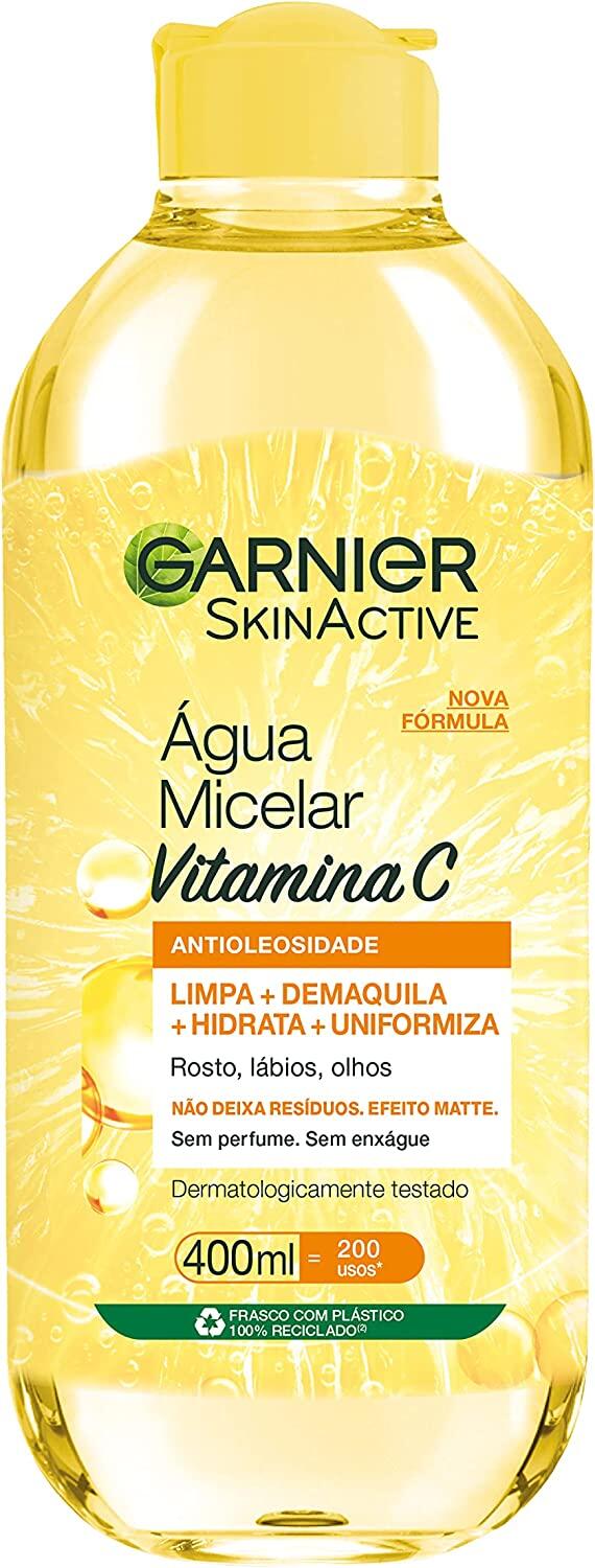 Água Micelar Garnier SkinActive Antioleosidade Vitamina C, 400ml