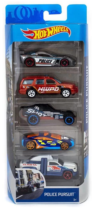 Pacote 5 Carros Sortidos, Hot Wheels, Mattel - não é possível escolher as cores