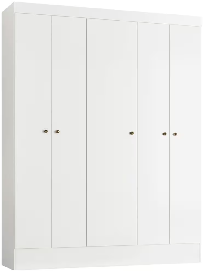 Guarda-Roupa Demóbile Ártico com 5 Portas e 135 cm de Largura