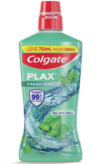 Colgate Plax - Enxaguante Bucal, Fresh Mint, 750mL