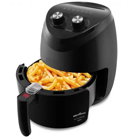 Fritadeira Elétrica sem Óleo/Air Fryer Britânia - BFR25P Preta 3,5L com Timer