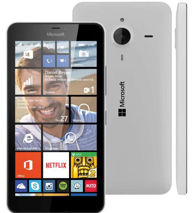 Smartphone Microsoft Lumia 640XL Dual Branco com Windows Phone 8.1, Tela de 5.7