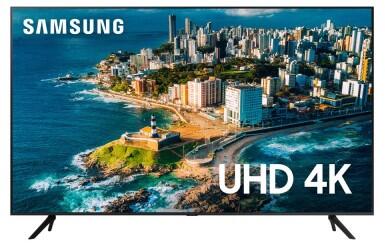 Smart TV 55 Polegadas Samsung UHD 4K, 3 HDMI, 1 USB, Bluetooth, Wi-Fi, Gaming Hub, Tela sem limites, Alexa built in - UN55CU7700GXZD