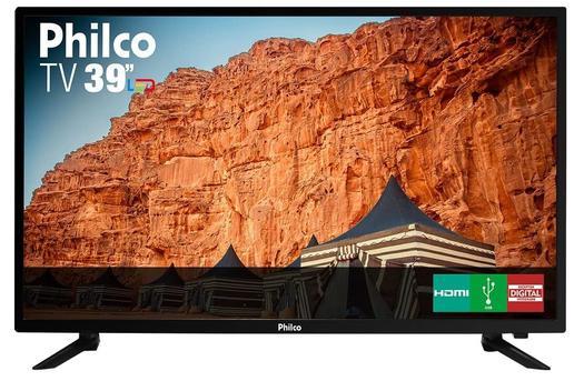 TV LED 39'', HD, PTV39N87D, Philco, Receptor Digital, Função Futebol - Não é SMART TV