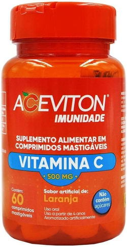 Aceviton Vitamina C Imunidade 60 Comprimidos Mastigáveis