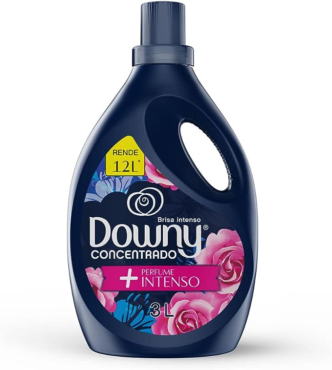 Amaciante Downy Concentrado Brisa Intenso com perfume mais intenso◊ que dura por mais tempo* e proteção contra maus odores° 3L