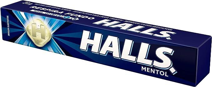 Bala Mentol Halls Pacote 28g